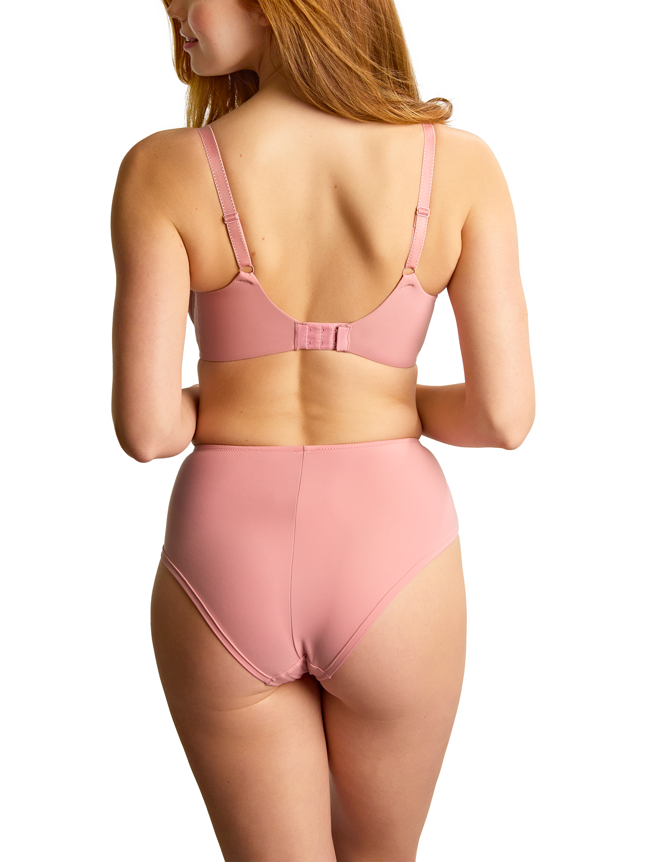 Product image 2 of 5, which shows Panache Cora Allure Lace Underwired Balcony Bra, Soft Pink, 30DD