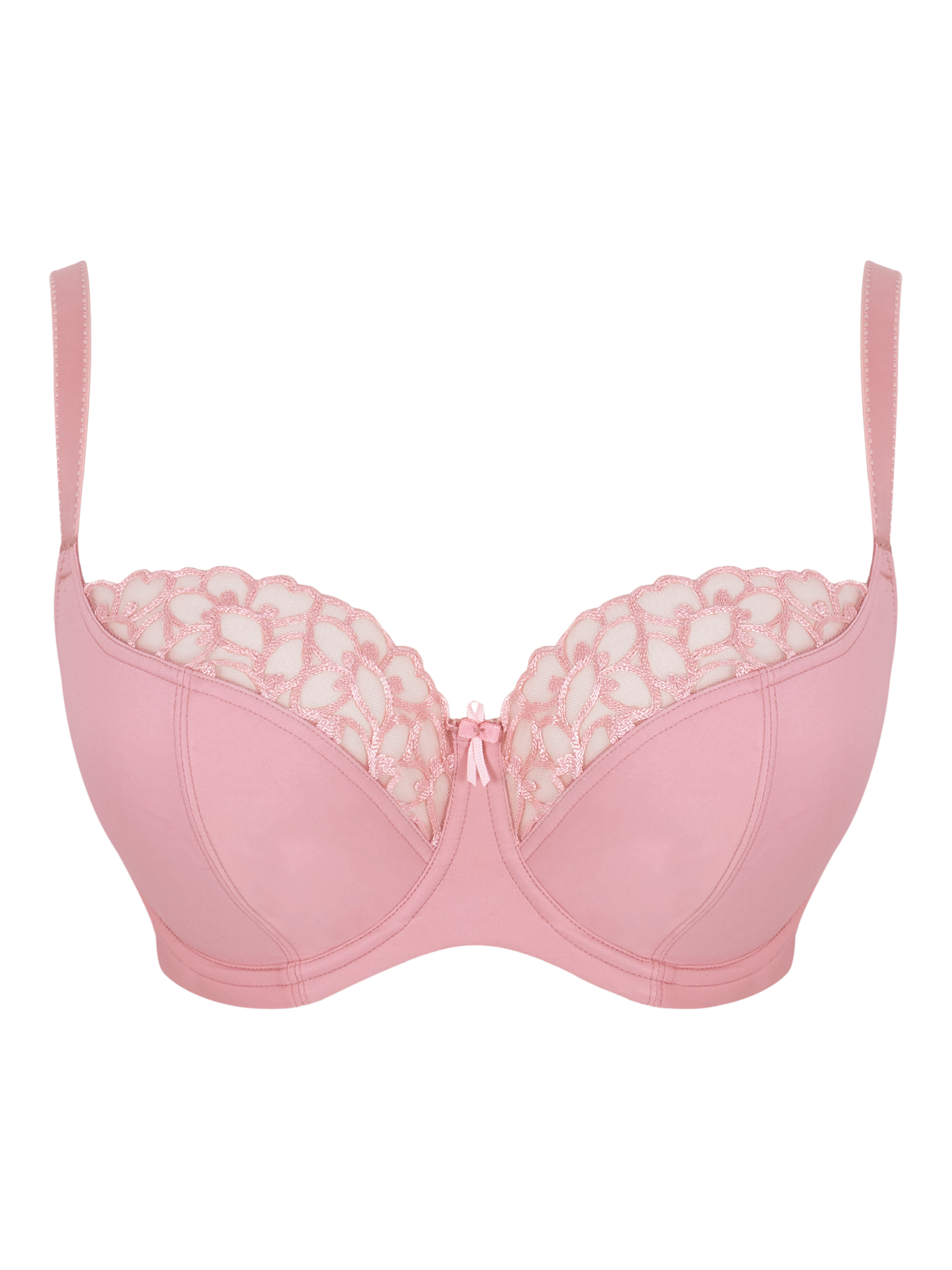 Product image 5 of 5, which shows Panache Cora Allure Lace Underwired Balcony Bra, Soft Pink, 30DD