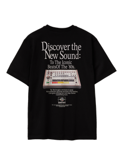 Benetton Cotton Regular Fit Discover The New Sound Graphic T-Shirt, Black - view 2, Black