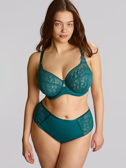 Sculptresse Sophia Lace Full Cup Bra, Teal Blue