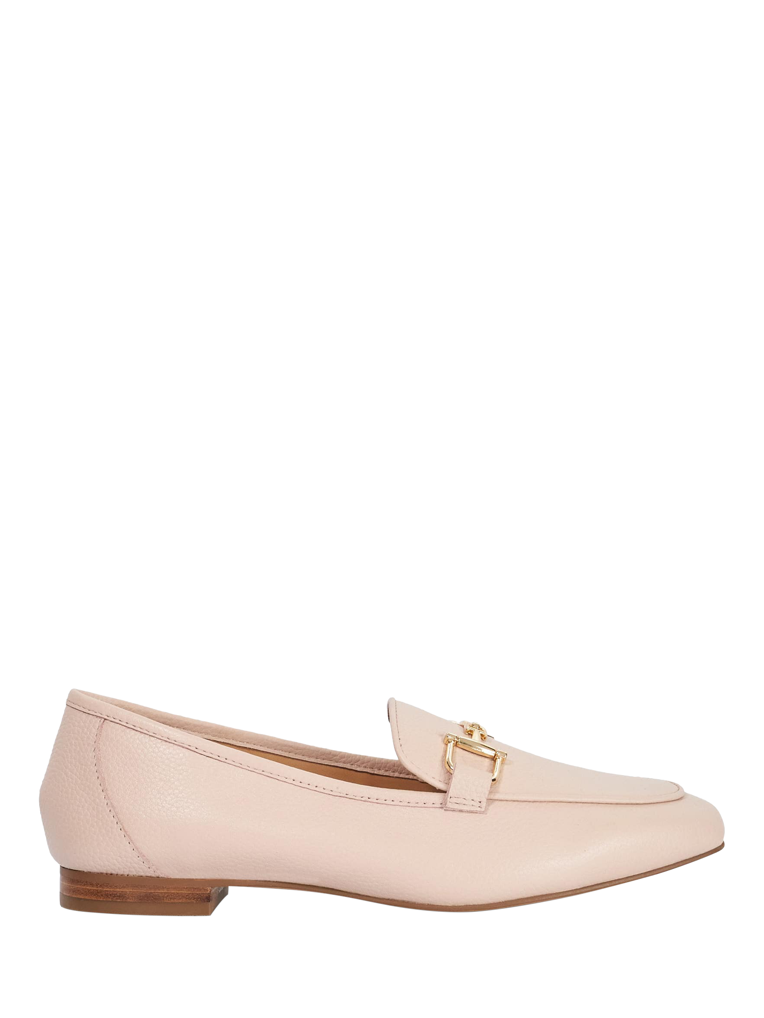 Product image 1 of 5, which shows Dune Grained Leather Slip-On Loafers, Blush, EU36