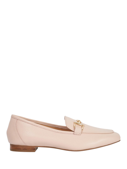 Dune Grained Leather Loafers, Blush