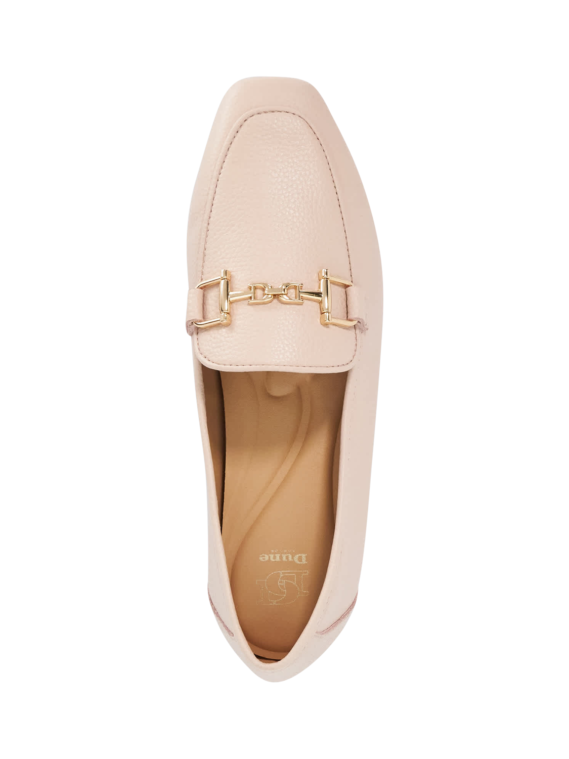 Product image 2 of 5, which shows Dune Grained Leather Slip-On Loafers, Blush, EU36