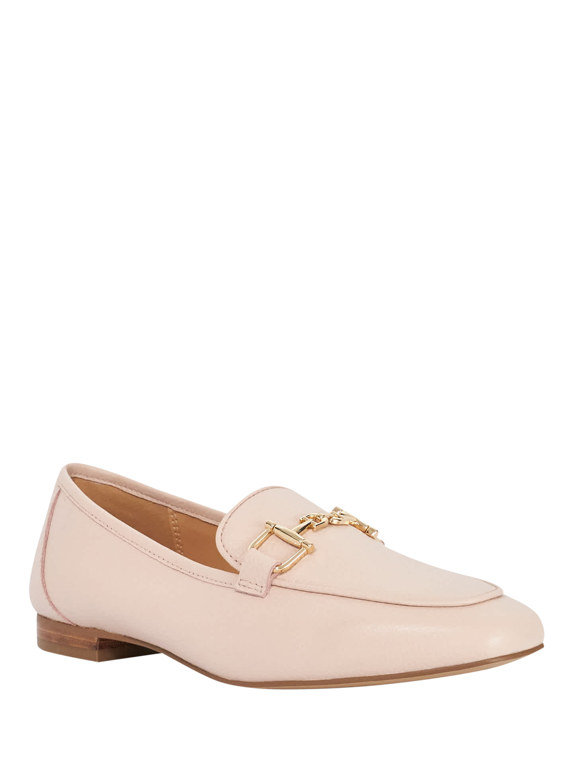 Product image 3 of 5, which shows Dune Grained Leather Slip-On Loafers, Blush, EU36