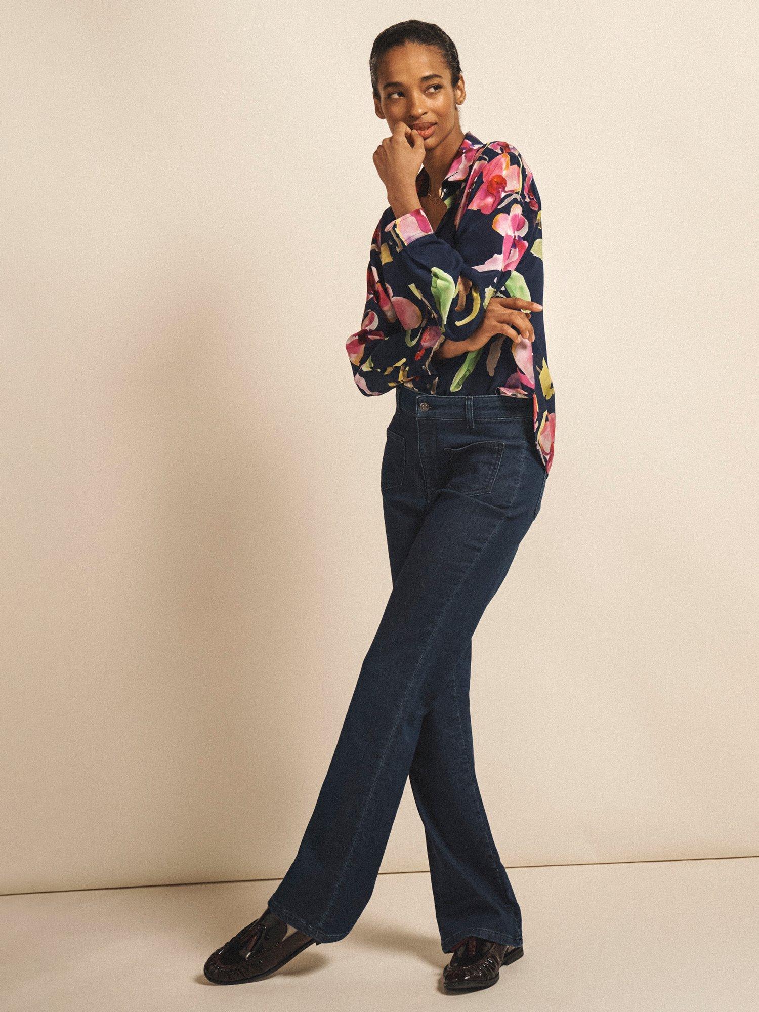 Product image 2 of 7, which shows NRBY Chiara Floral Pure Silk Shirt, Multi, XS