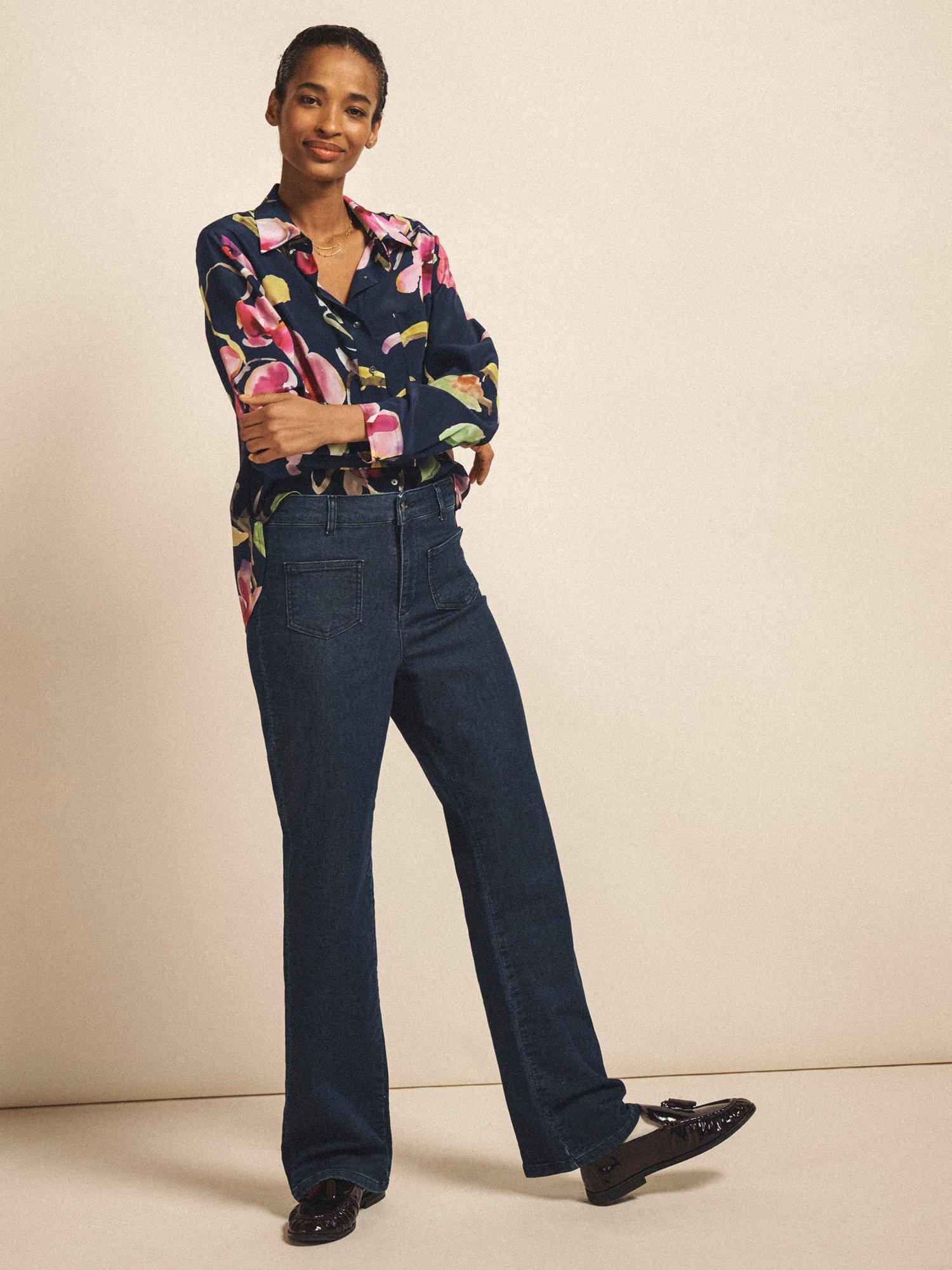 Product image 7 of 7, which shows NRBY Chiara Floral Pure Silk Shirt, Multi, XS