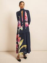 chinese dress ladies Ava Cotton Midi Dress-Green Broderie