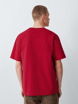 John Lewis x LABRUM Heavyweight Cotton Boxy Fit Logo T-Shirt - view 2, Rust