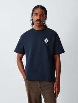 John Lewis x LABRUM Heavyweight Cotton Boxy Fit Nomoli Logo T-Shirt, Navy
