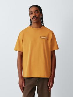John Lewis x LABRUM Heavyweight Cotton Boxy Fit Logo T-Shirt, Mustard