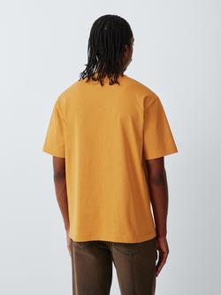 John Lewis x LABRUM Heavyweight Cotton Boxy Fit Logo T-Shirt - view 2, Mustard