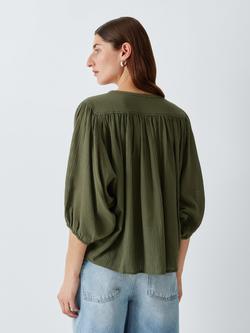 AND/OR Katya Stripe Oversized Blouse - view 2, Khaki