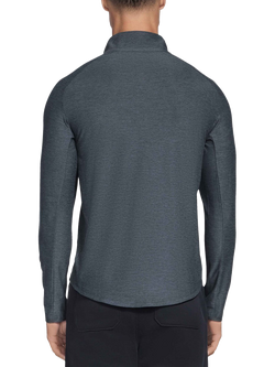Skechers GO DRI All Day Quarter Zip Jumper, Black/Charcoal - view 2, Black/Charcoal