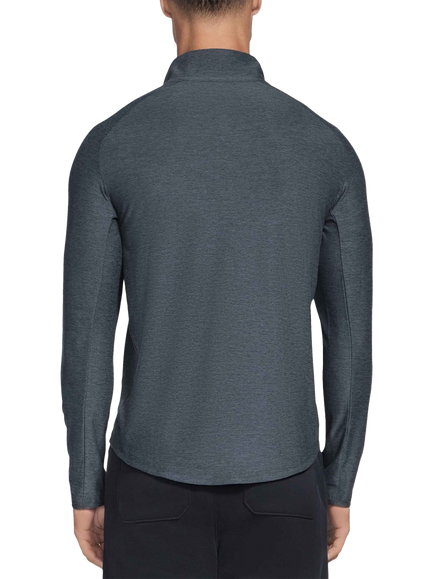 Skechers GO DRI All Day Quarter Zip Jumper, Black/Charcoal - view 2, Black/Charcoal