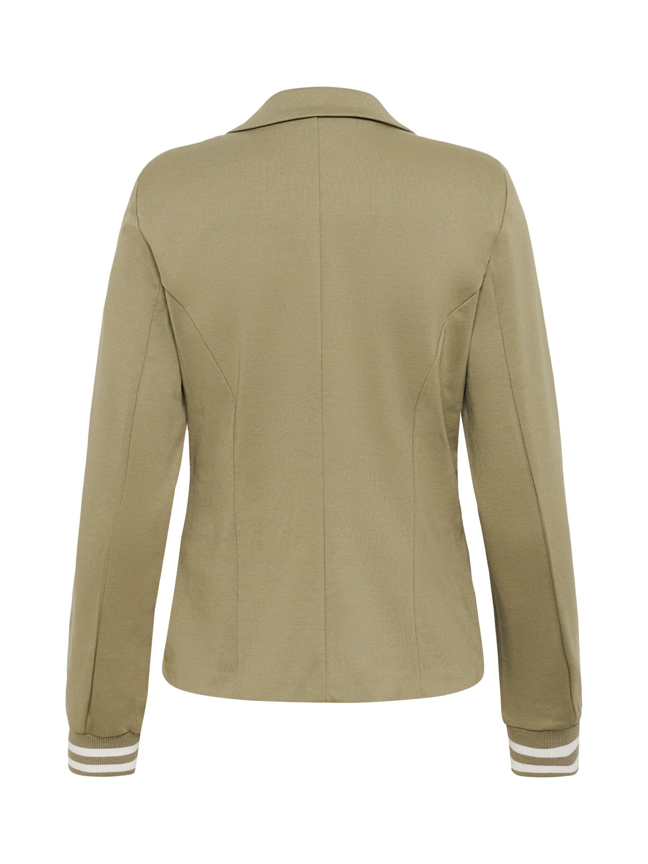 Product image 5 of 5, which shows KAFFE Kinnie Stripe Cuff Blazer, Green, XS