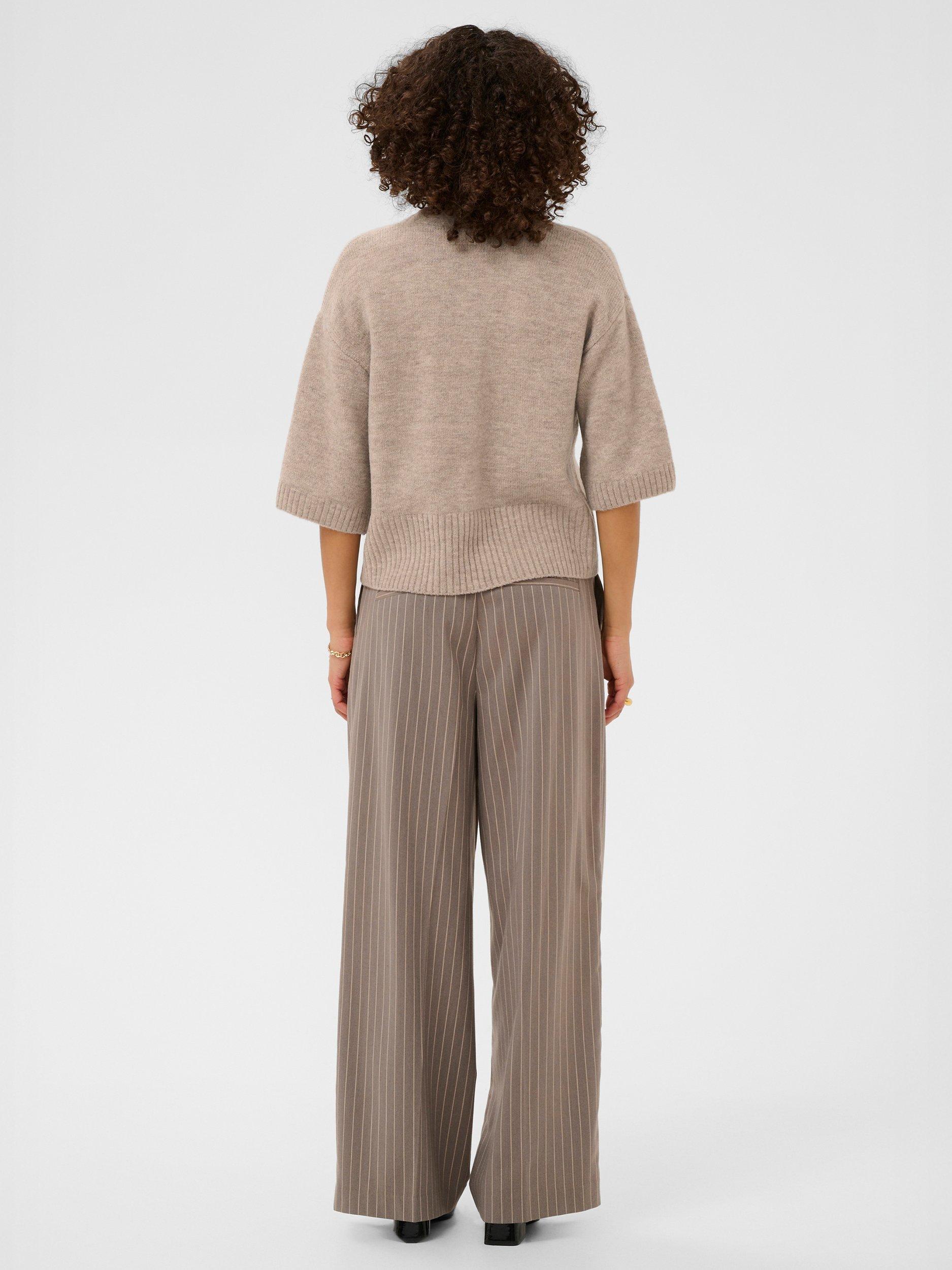 Product image 2 of 6, which shows KAFFE Rosie Flowers Cardigan, Greige, XS