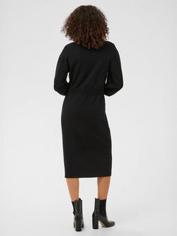 KAFFE Marina High Neck Jumper Midi Dress, Black - view 2, Black