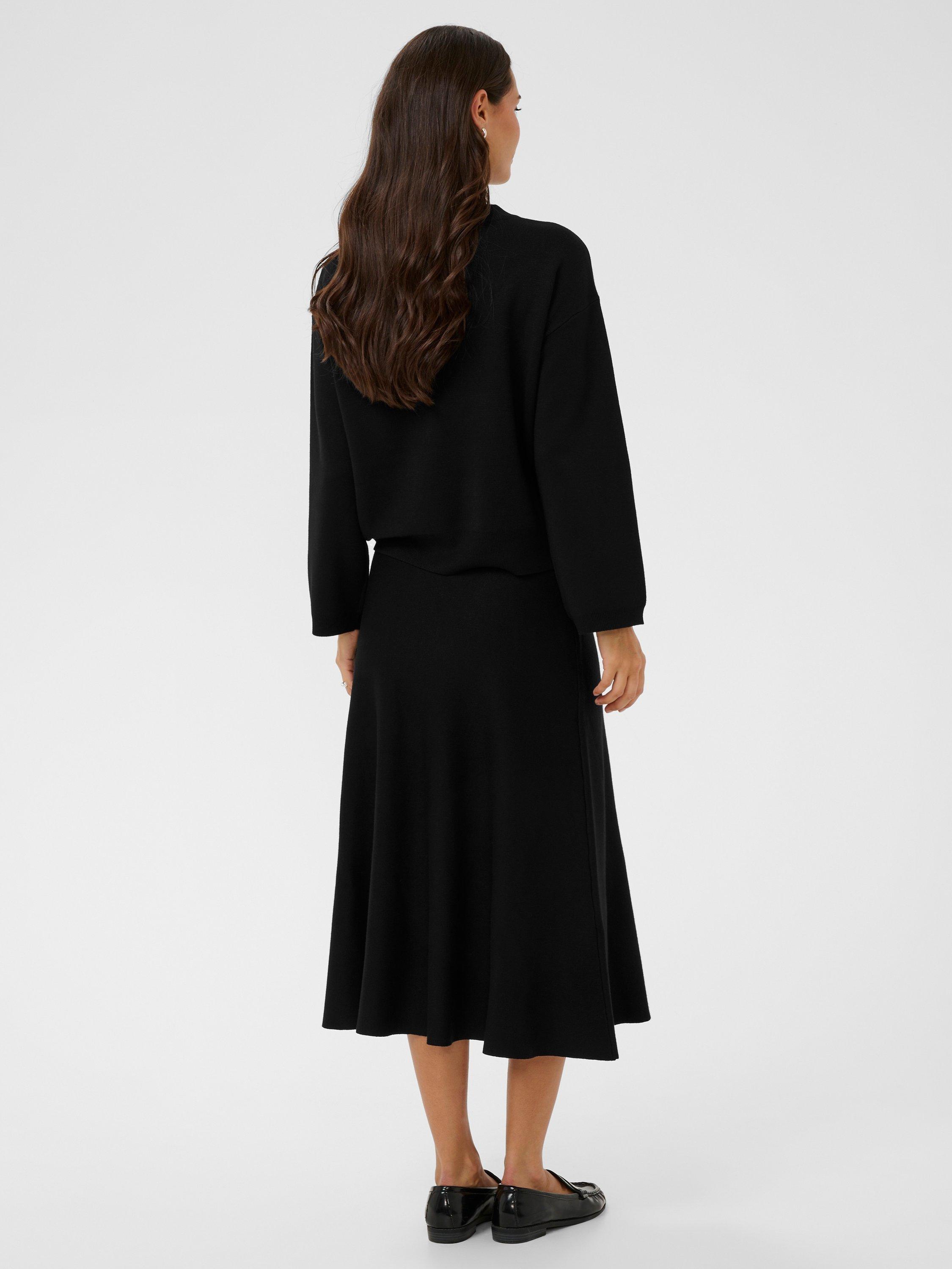 Product image 2 of 6, which shows KAFFE Malina Knitted Midi Skirt, Black, XS