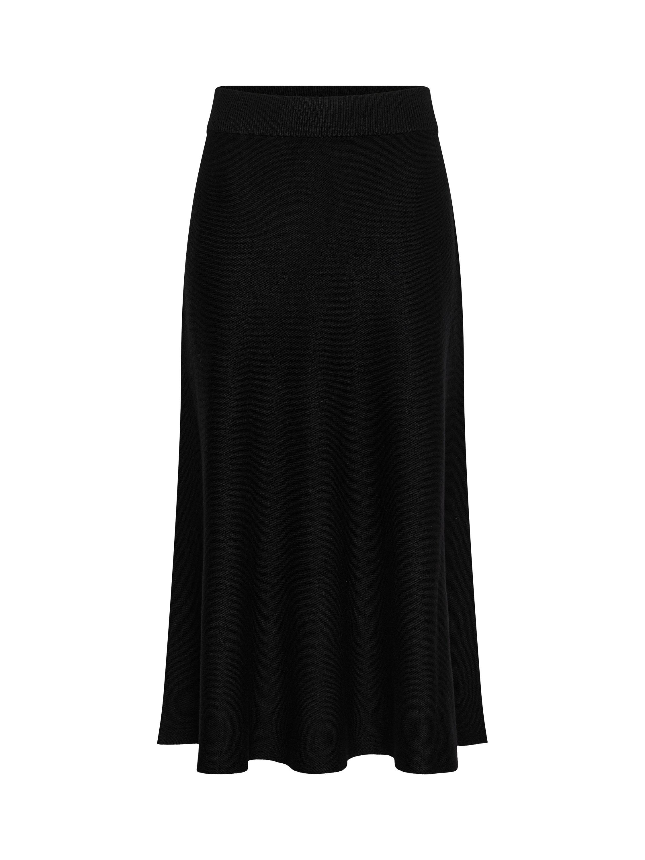 Product image 5 of 6, which shows KAFFE Malina Knitted Midi Skirt, Black, XS