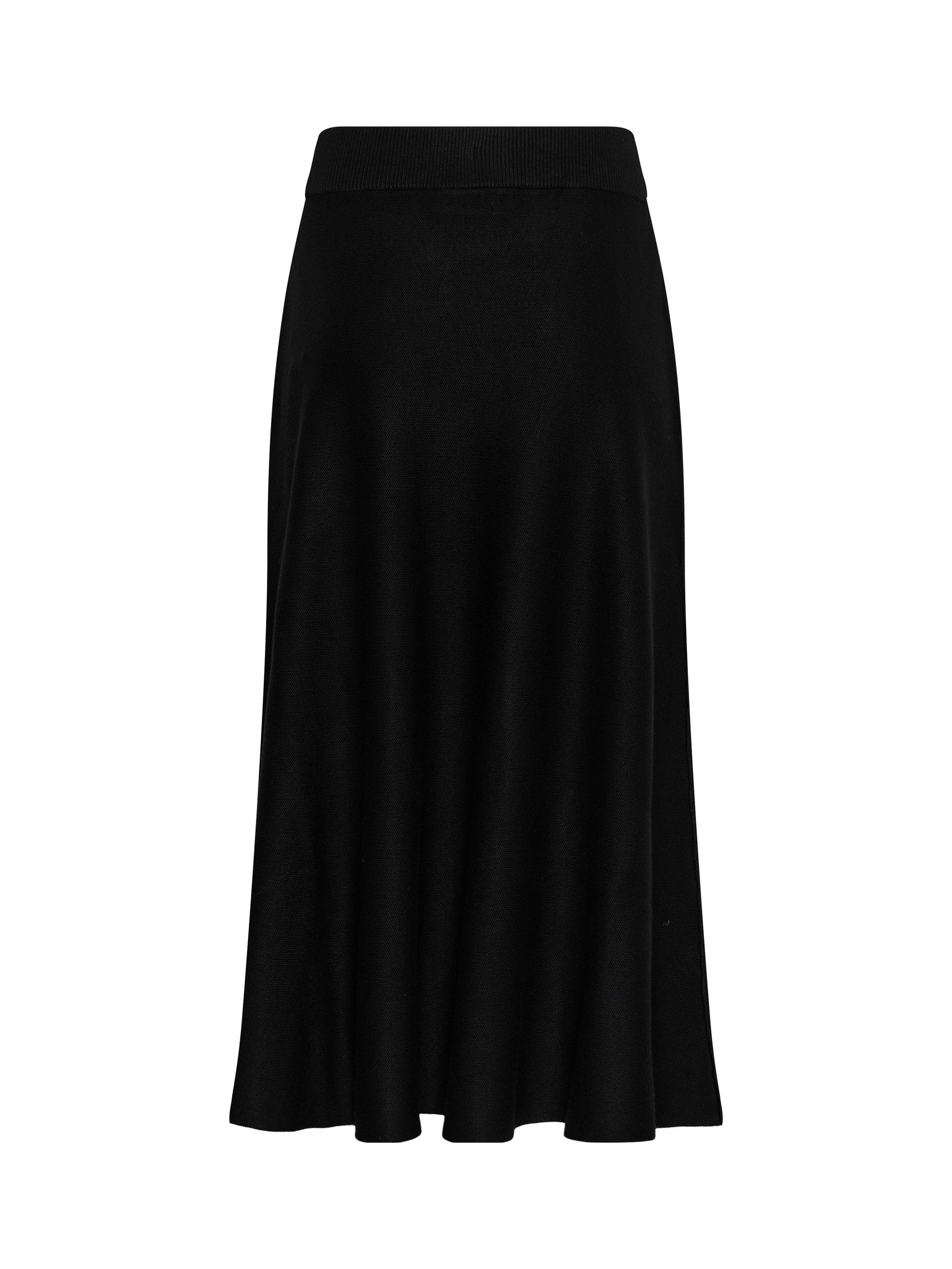 Product image 6 of 6, which shows KAFFE Malina Knitted Midi Skirt, Black, XS