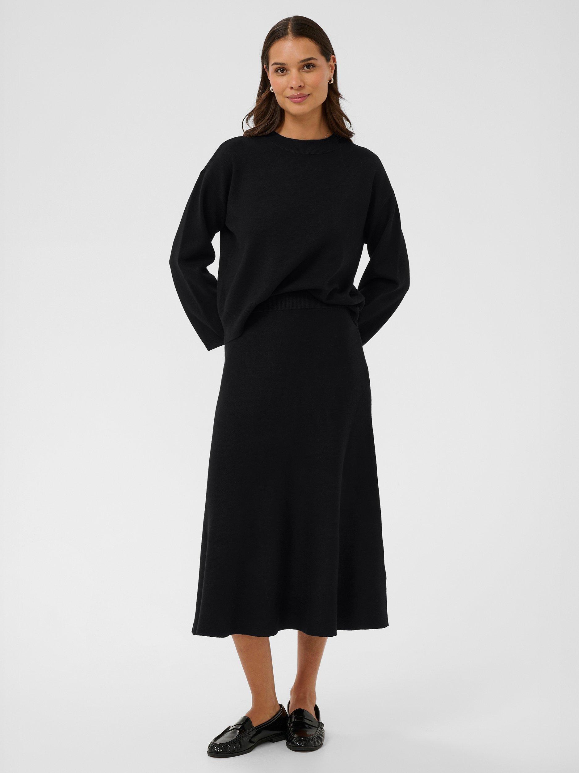 Product image 3 of 6, which shows KAFFE Malina Crew Neck Jumper, Black, XS