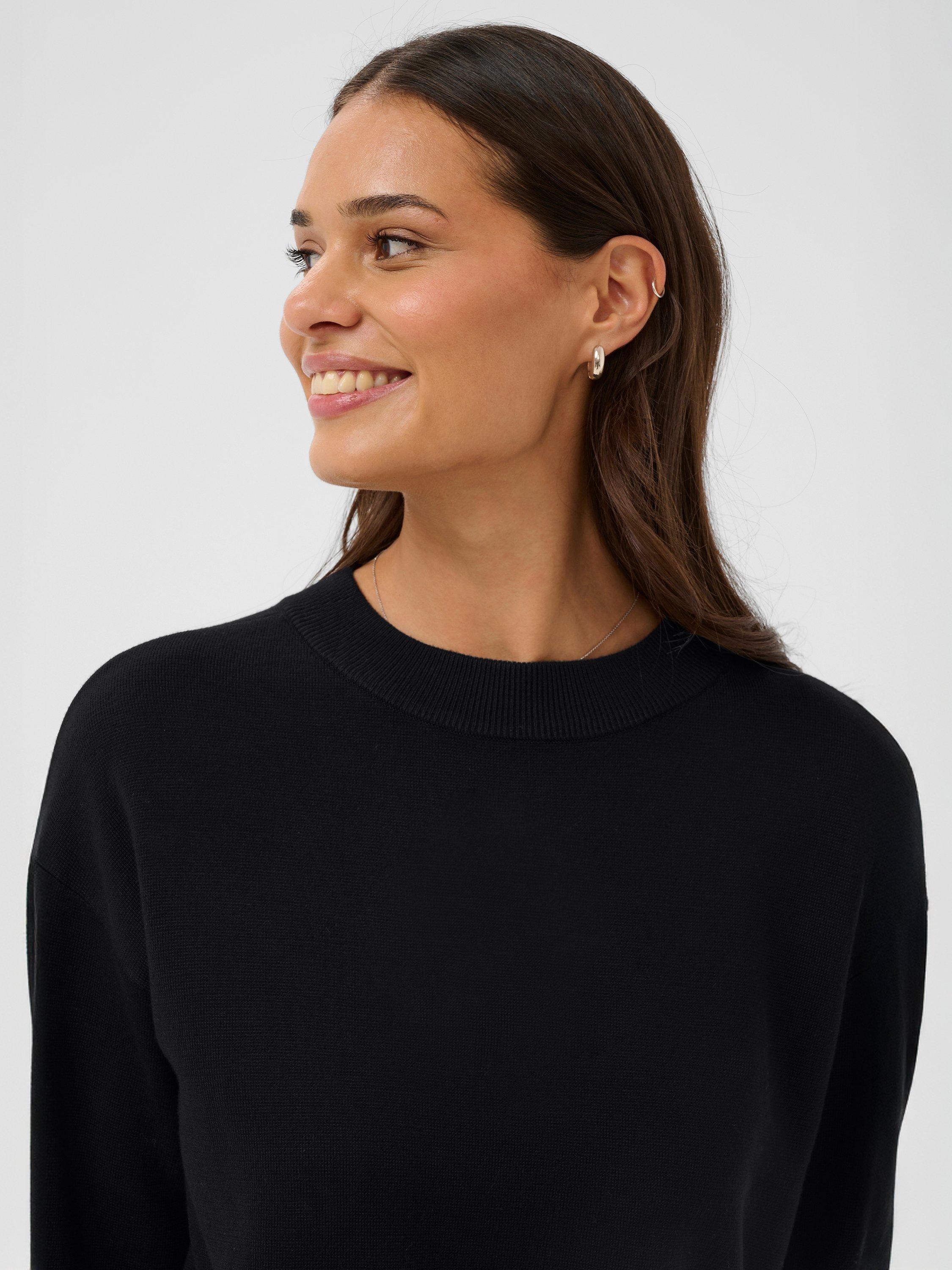 Product image 4 of 6, which shows KAFFE Malina Crew Neck Jumper, Black, XS