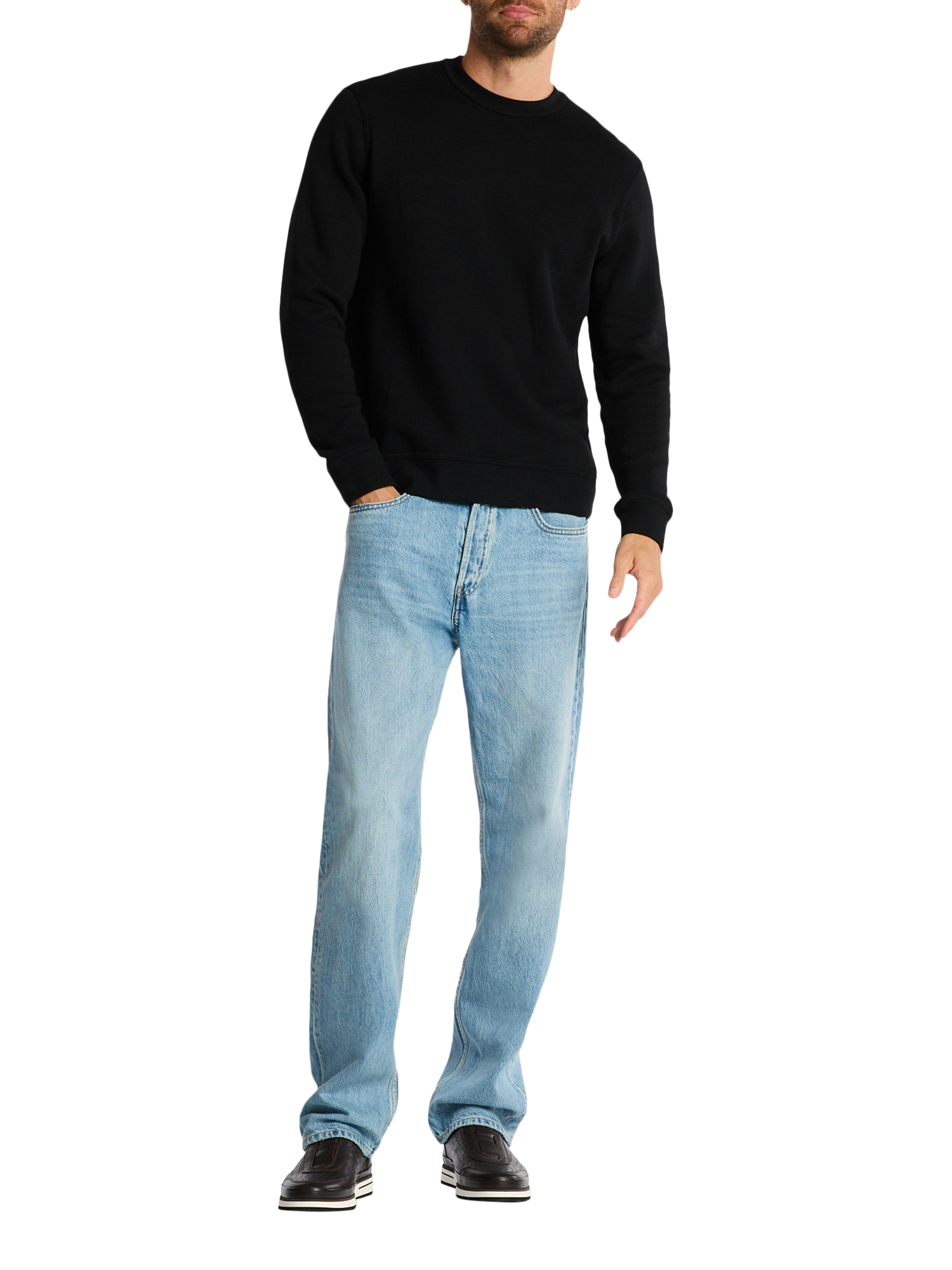 Product image 5 of 7, which shows Russell & Bromley San Giusto Croc-Effect Leather Slip-On Trainers, Black, 12