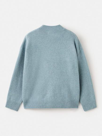 Mango Kids' Holly Round Neck Jumper,  Aqua - view 2, Aqua
