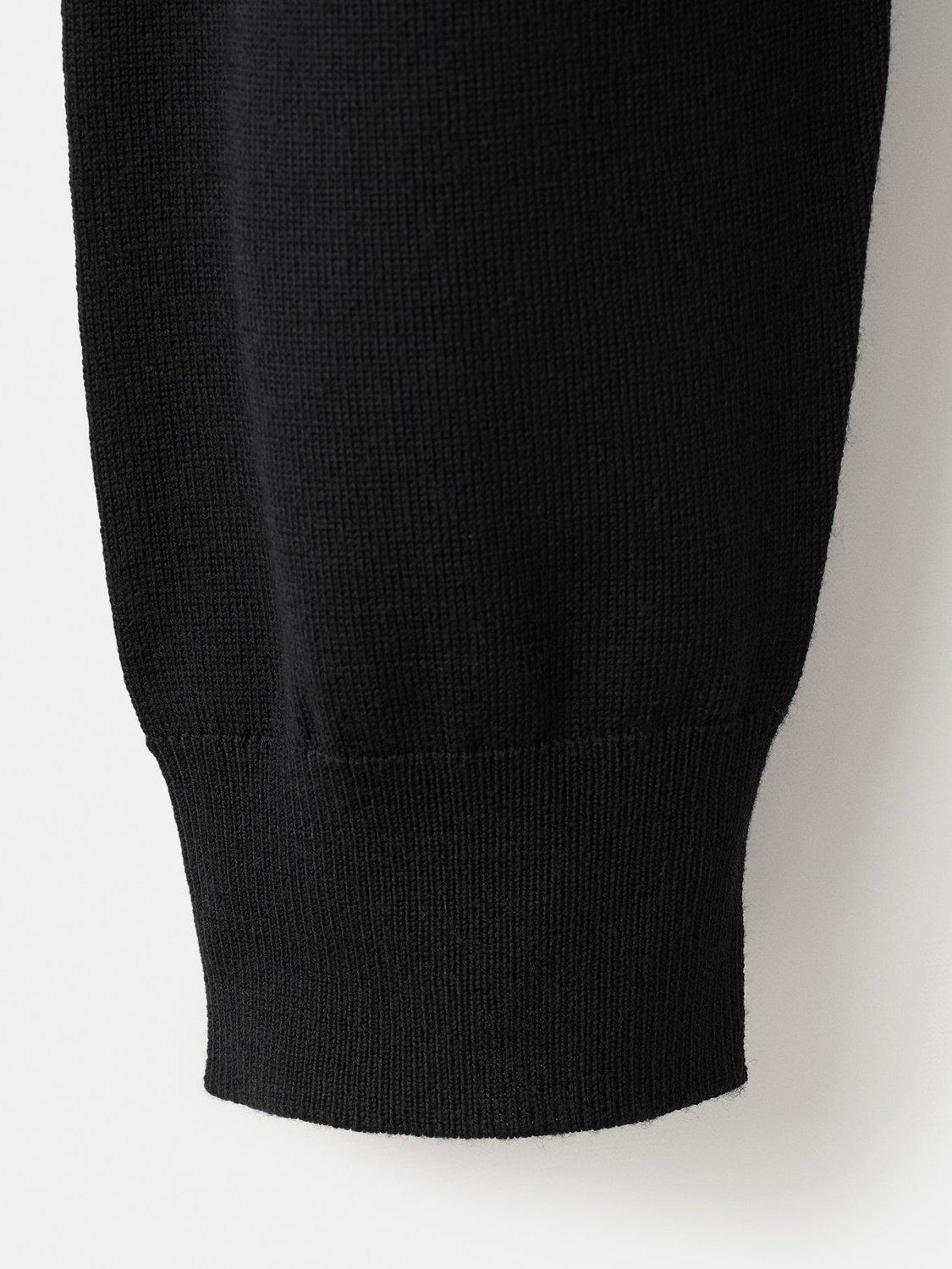 Product image 8 of 8, which shows Mango Willys Wool Regular Fit Long Sleeve Polo Shirt, Black, L