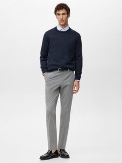 Mango Willys Crew Neck Wool Jumper - view 2, Navy