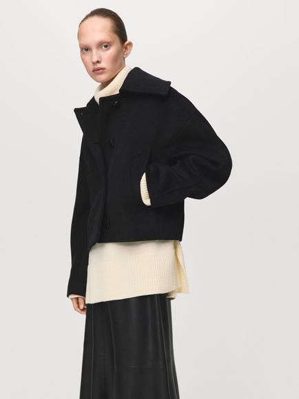Mango Dita Wool Blend Jacket - view 2, Black