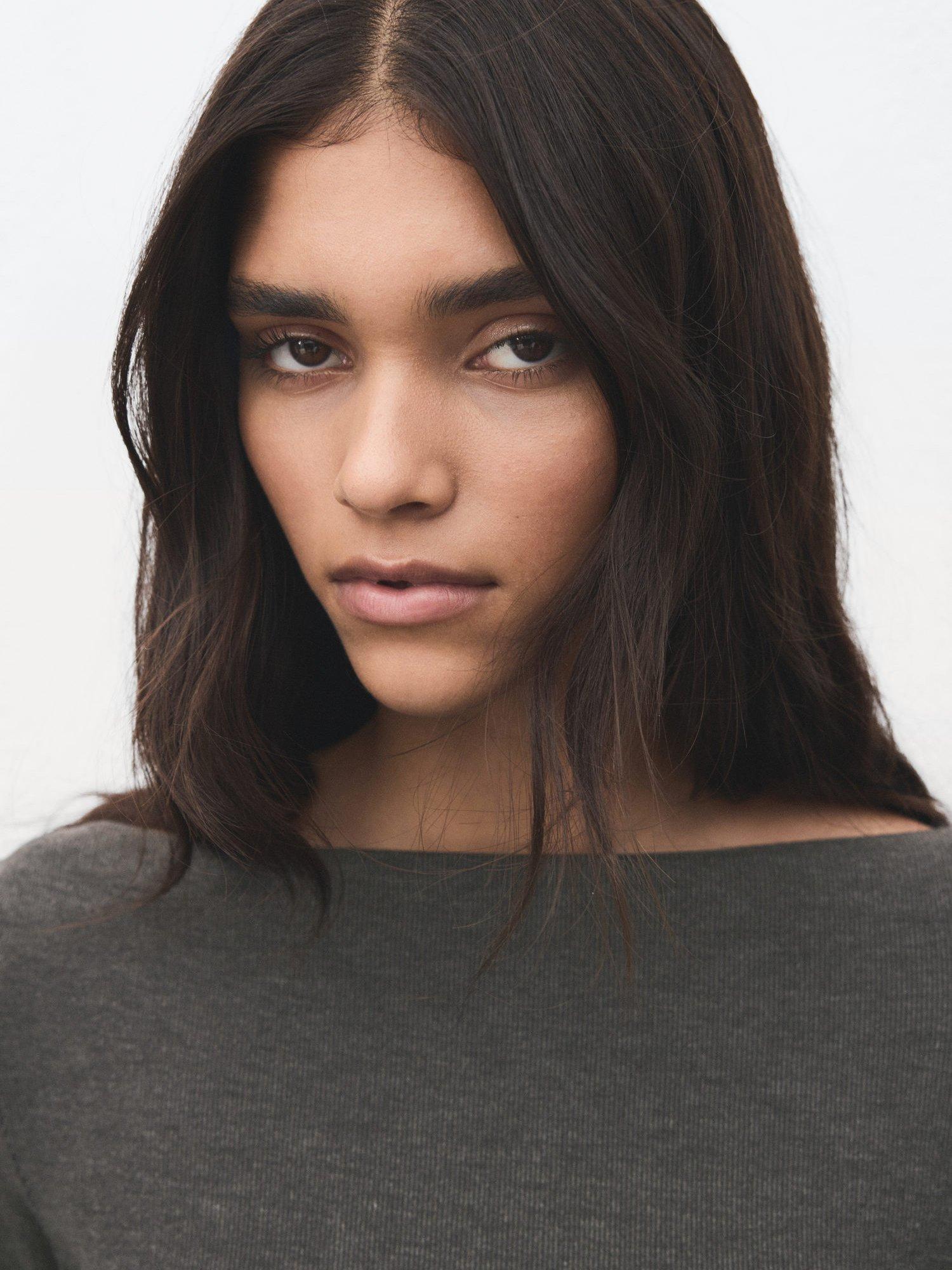 Product image 6 of 8, which shows Mango Basila Ruched Maxi Dress, Grey, 4