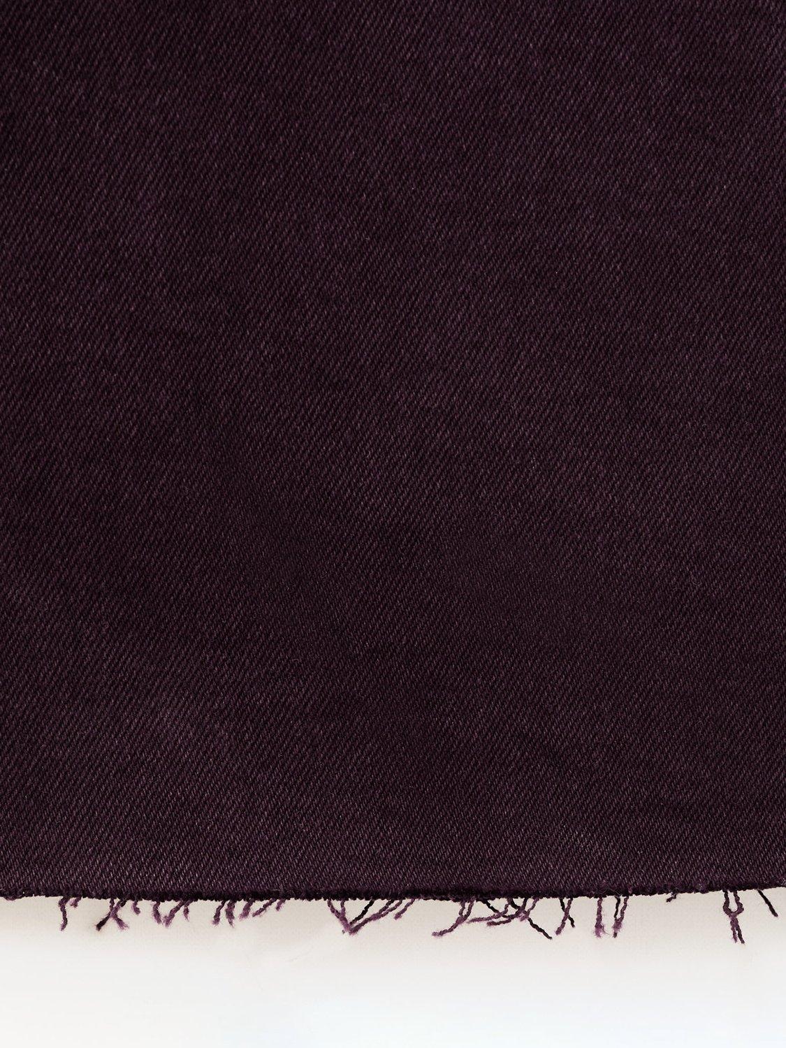 Product image 5 of 8, which shows Mango Catherin Frayed Hem Cropped Jeans, Dark Red, 10