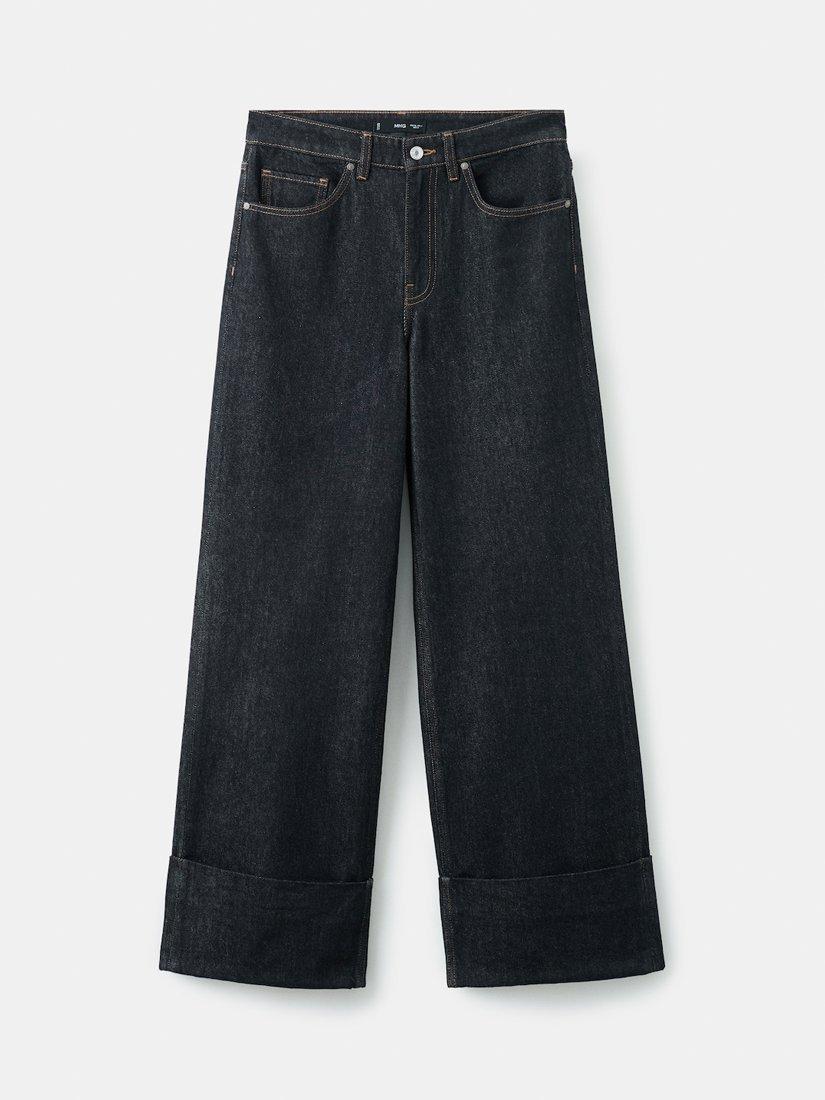 Product image 5 of 7, which shows Mango Telma Turn Up Jeans, Dark Blue, 10