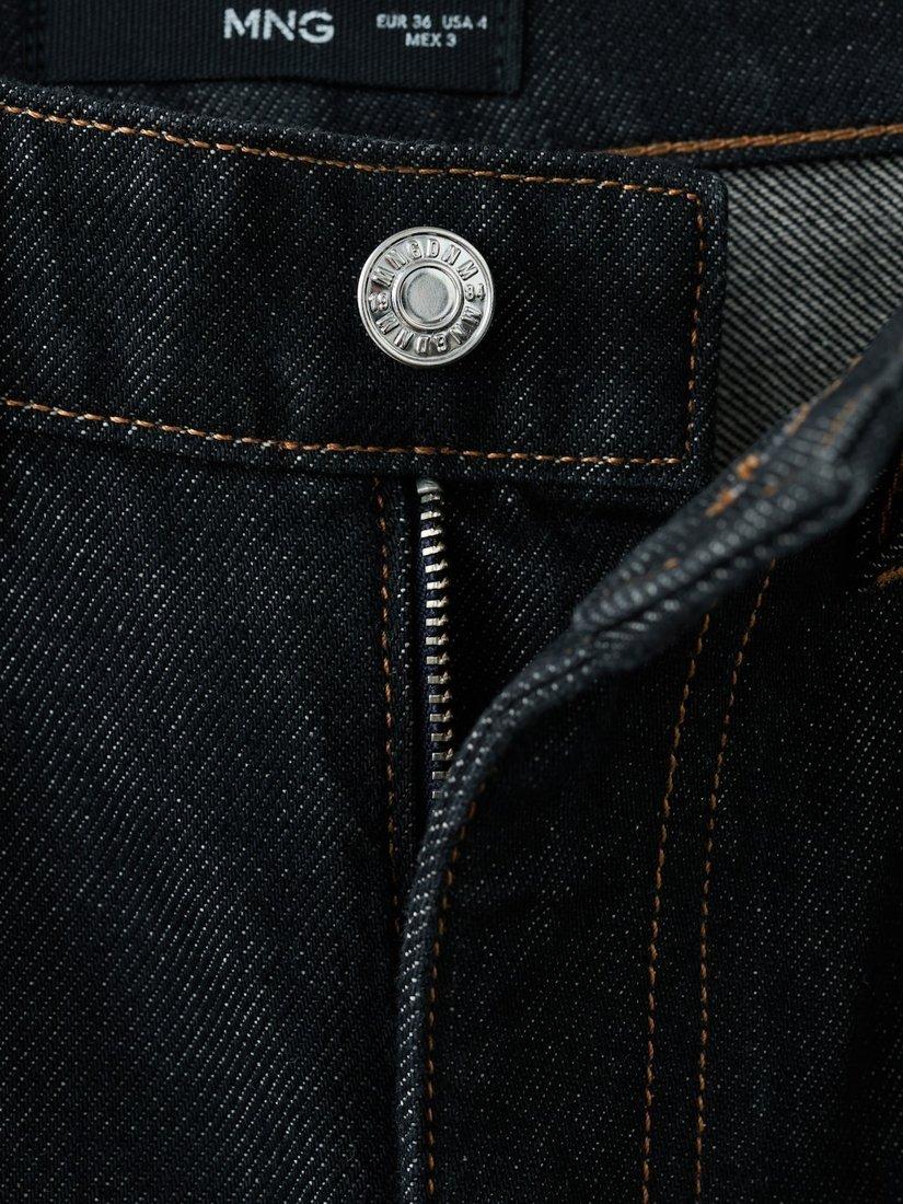 Product image 6 of 7, which shows Mango Telma Turn Up Jeans, Dark Blue, 10