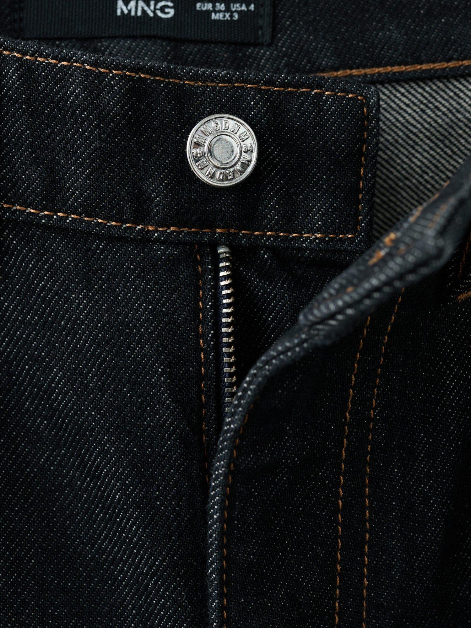 Product image 7 of 7, which shows Mango Telma Turn Up Jeans, Dark Blue, 10