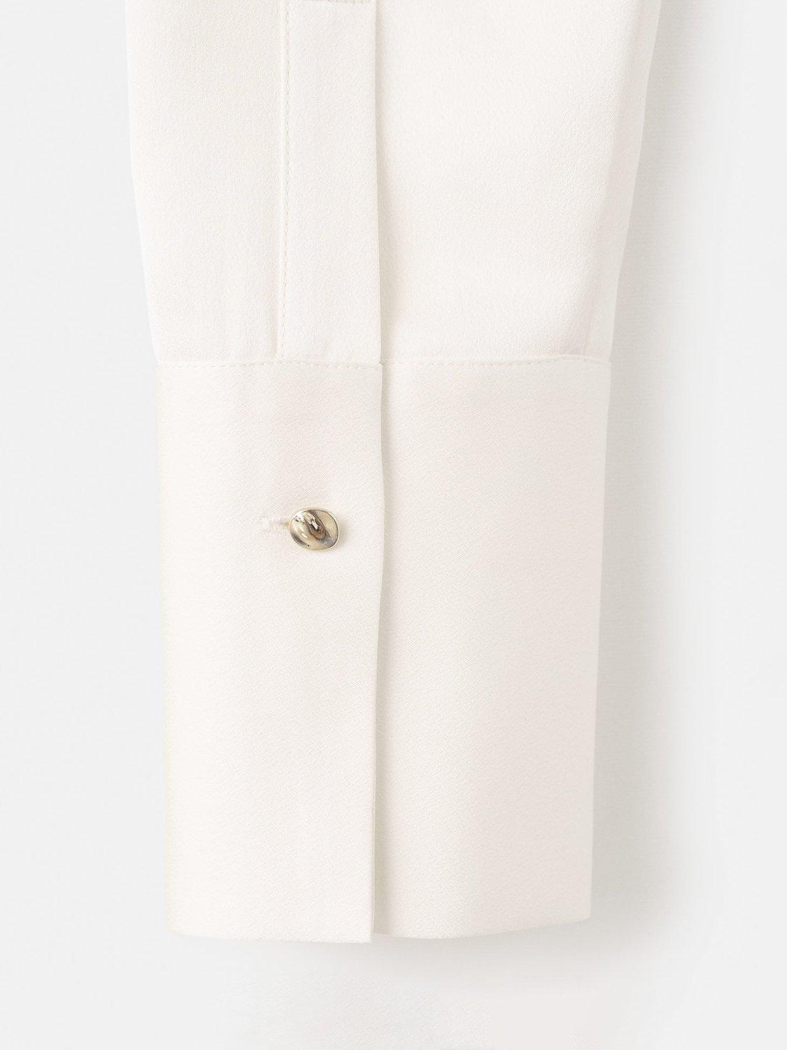 Product image 5 of 8, which shows Mango Ideale Satin Shirt, Light Beige, 10