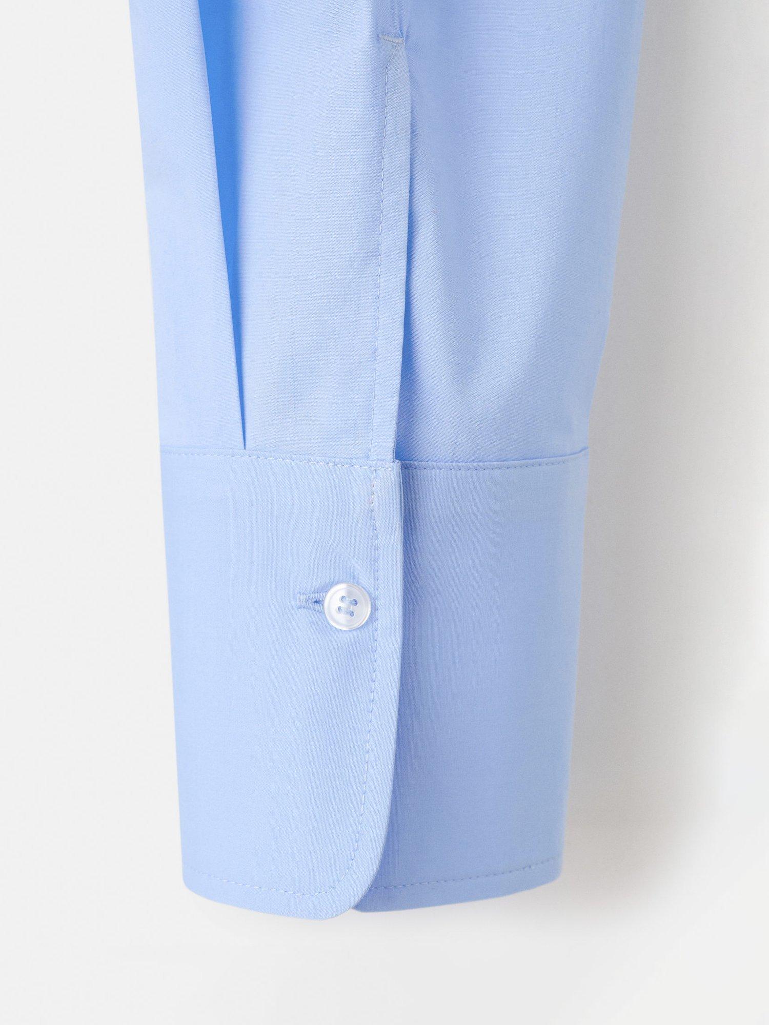 Product image 5 of 8, which shows Mango Sofia Long Sleeve Shirt, Pastel Blue, 10