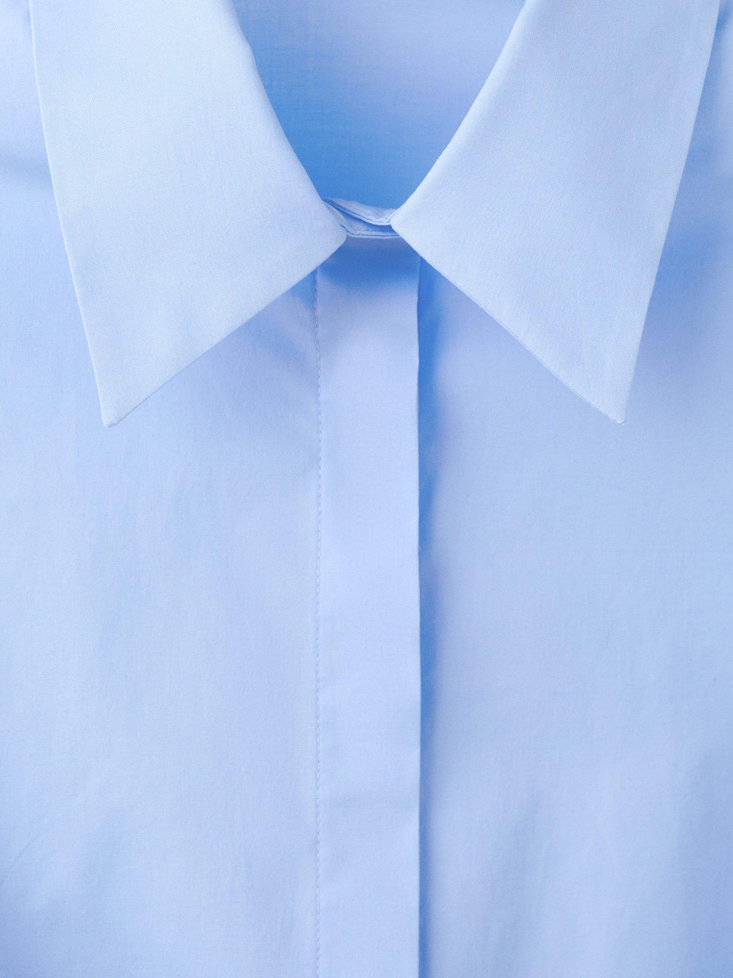 Product image 8 of 8, which shows Mango Sofia Long Sleeve Shirt, Pastel Blue, 10