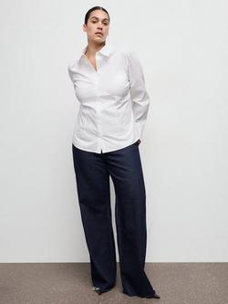 Mango Sofia Slim Fit Shirt, White, White