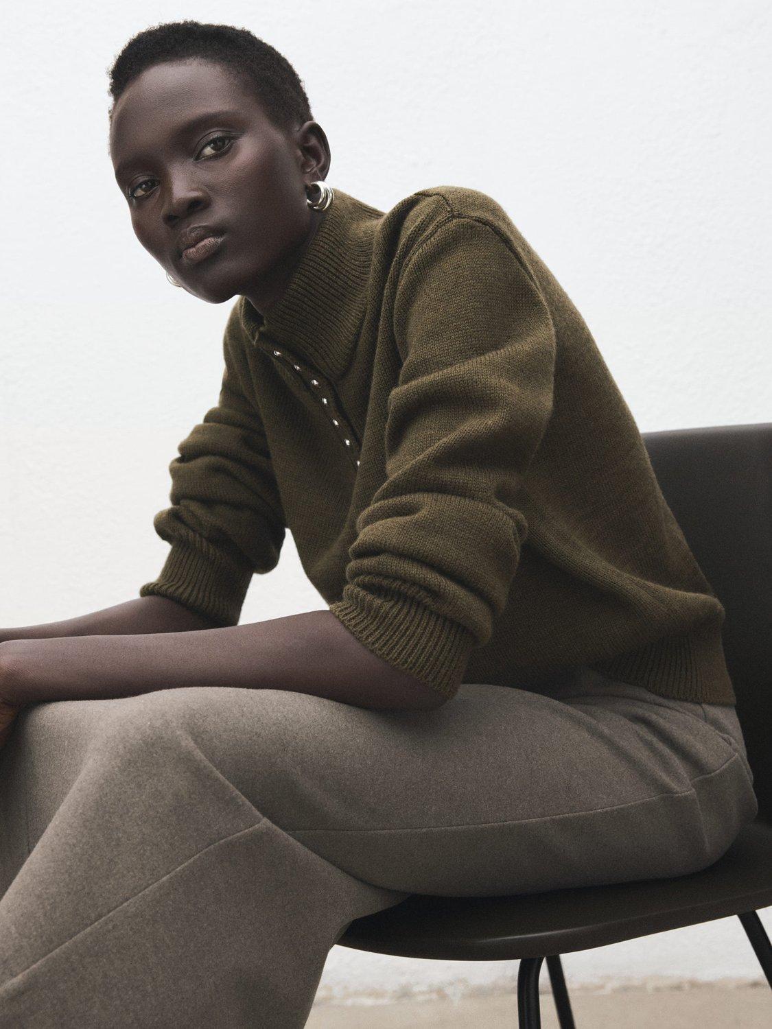 Product image 7 of 8, which shows Mango Chile Pencil Midi Skirt, Medium Brown, L