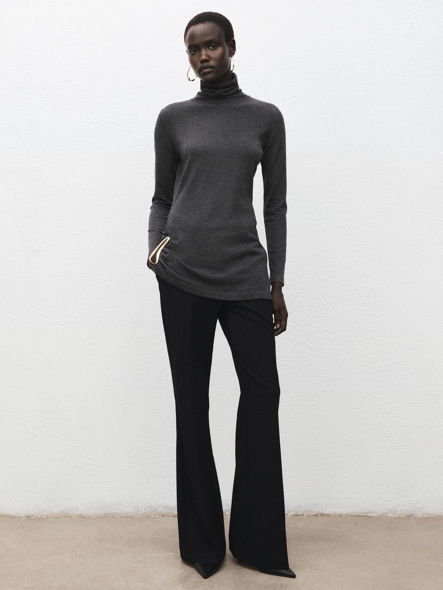 Product image 2 of 7, which shows Mango Ana Waist Brooch, Charcoal, L