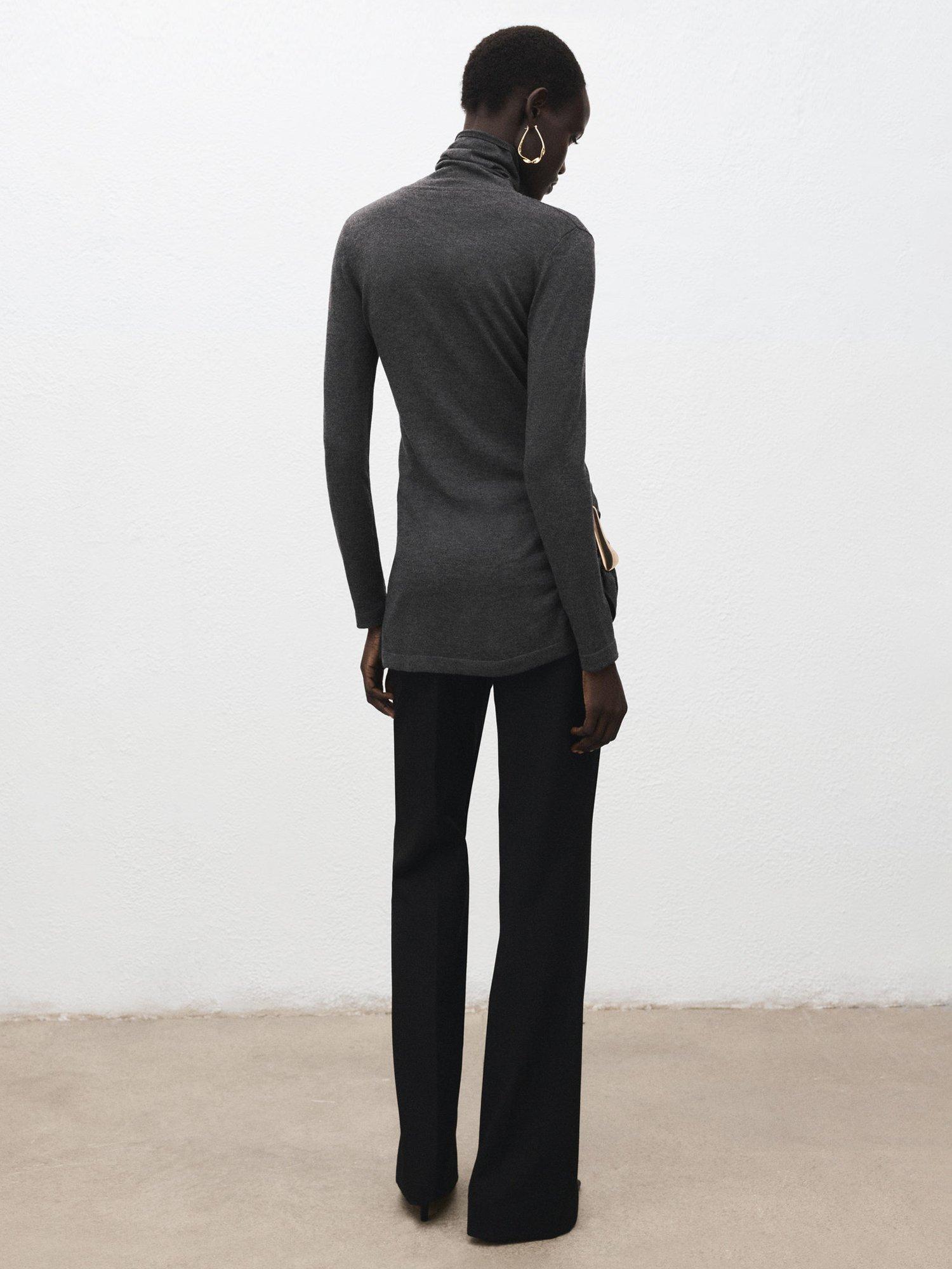 Product image 4 of 7, which shows Mango Ana Waist Brooch, Charcoal, L