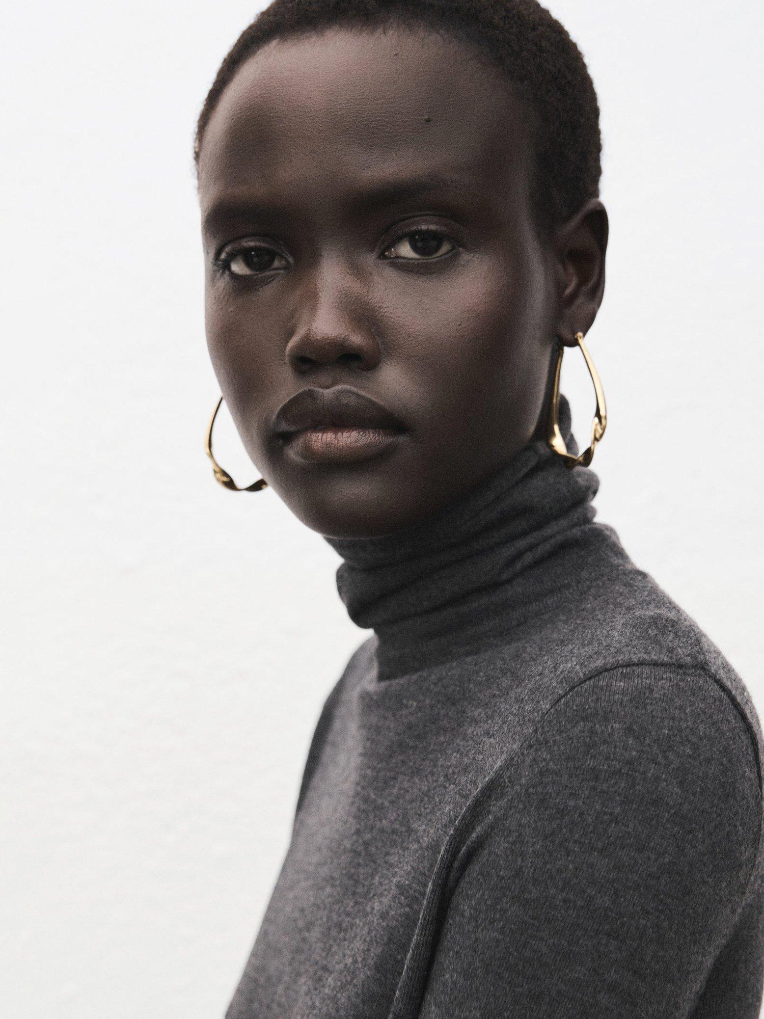 Product image 6 of 7, which shows Mango Ana Waist Brooch, Charcoal, L