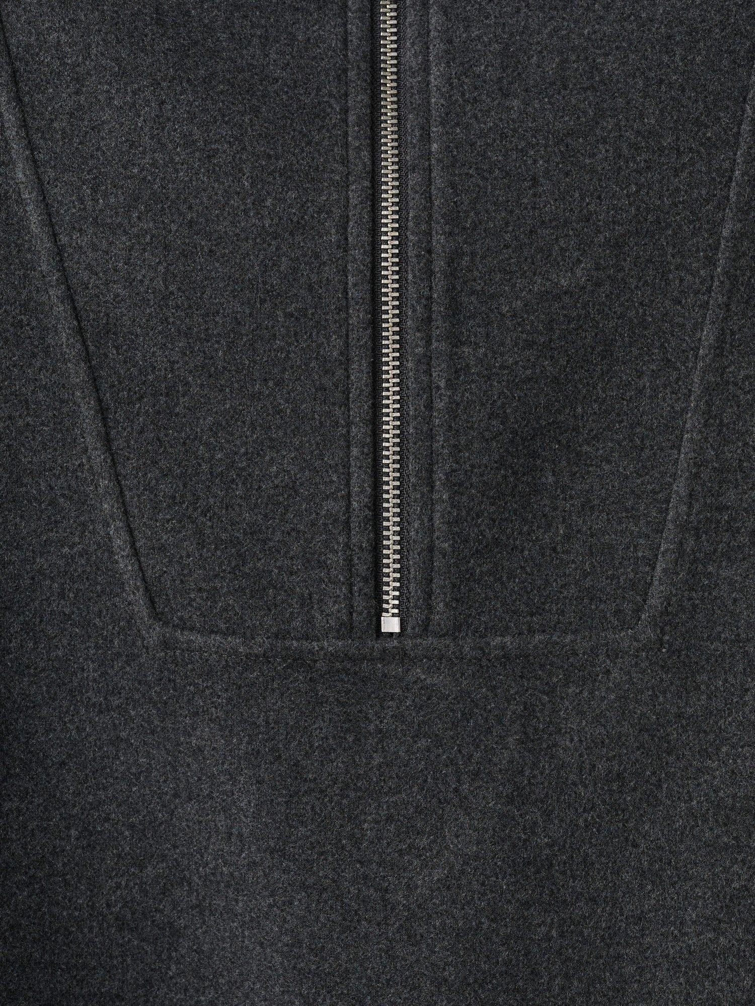 Product image 5 of 8, which shows Mango Chile High Zip Neck Sweatshirt, Dark Grey, XXS