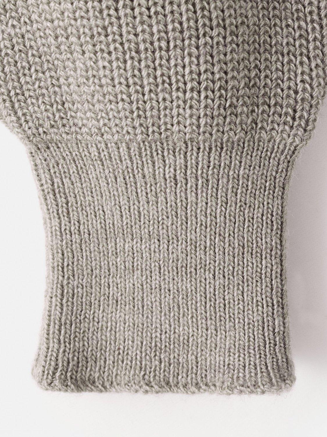 Product image 5 of 8, which shows Mango Manzana Polo Jumper, Lt Pastel Grey, L