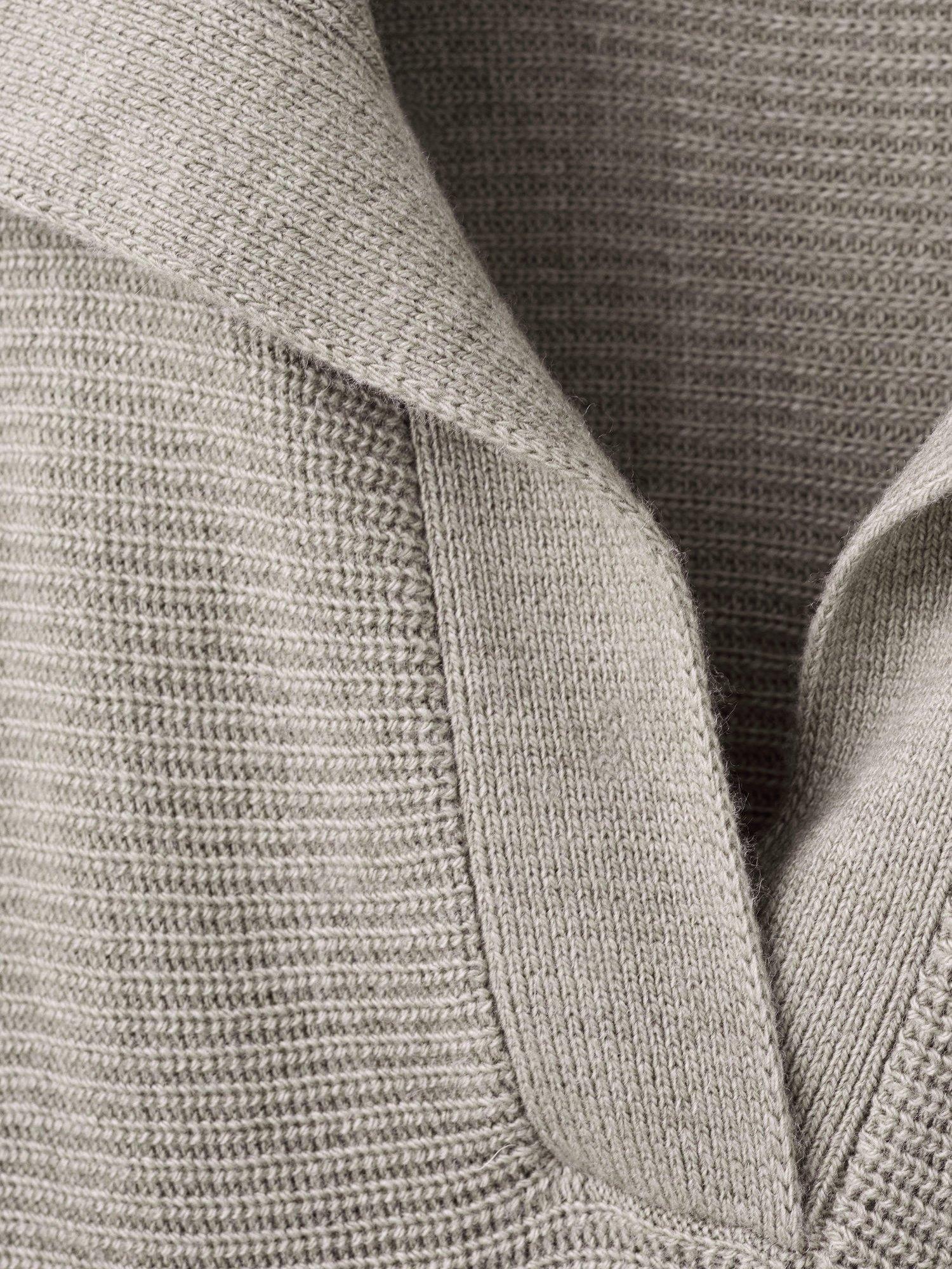 Product image 8 of 8, which shows Mango Manzana Polo Jumper, Lt Pastel Grey, L