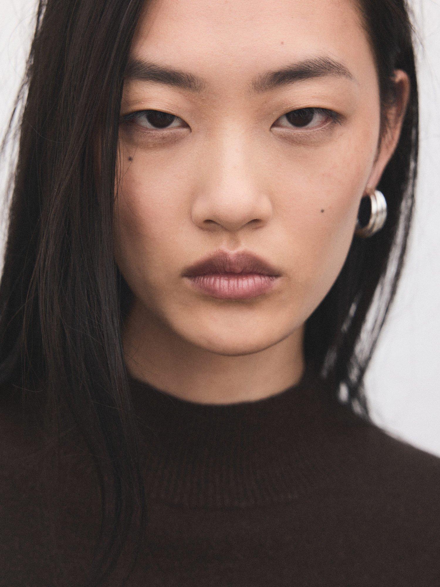 Product image 6 of 8, which shows Mango Monaco Cap Sleeve Jumper, Dark Brown, L