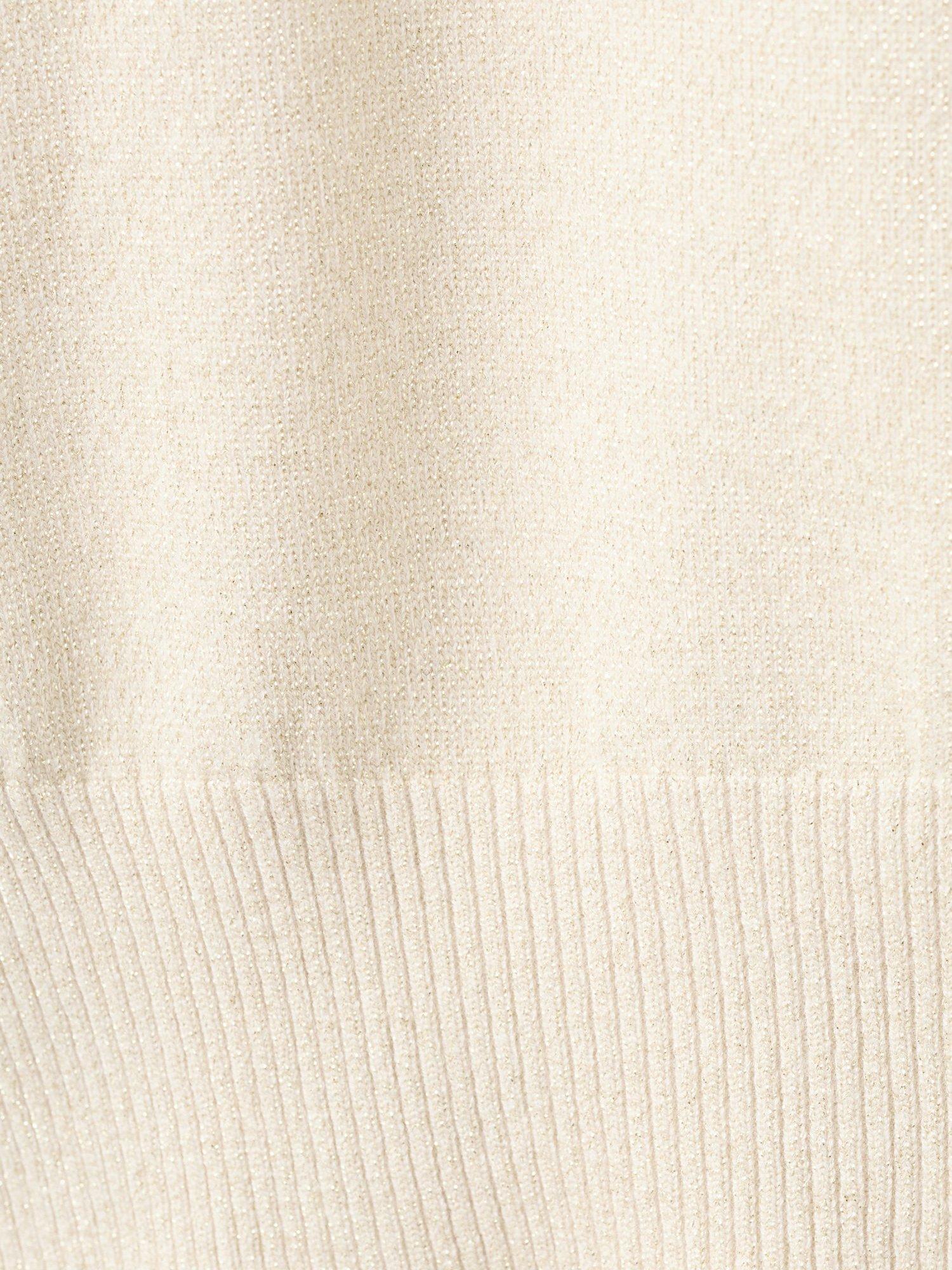 Product image 5 of 8, which shows Mango Monaco Cap Sleeve Jumper, Gold, L