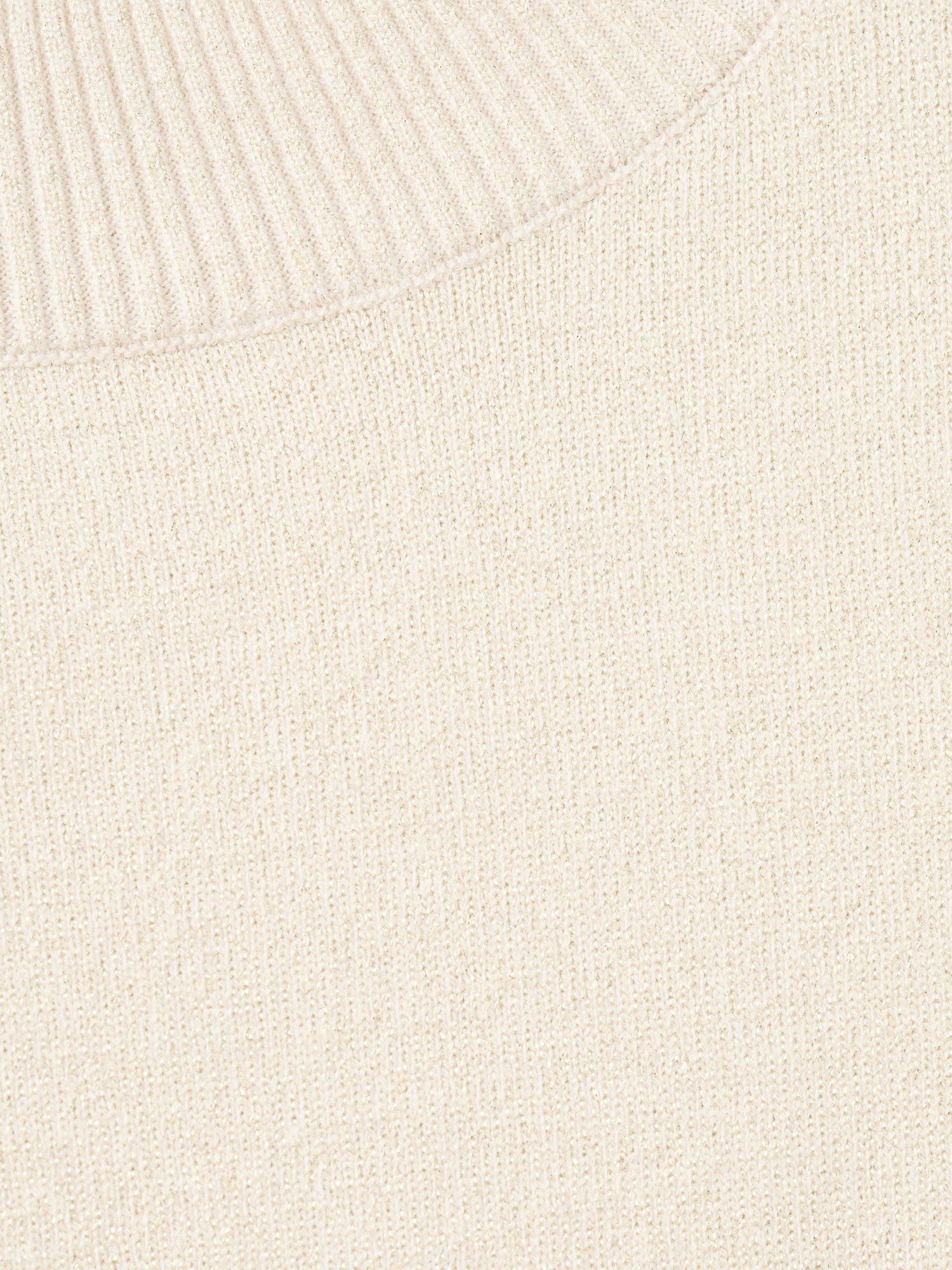 Product image 8 of 8, which shows Mango Monaco Cap Sleeve Jumper, Gold, L